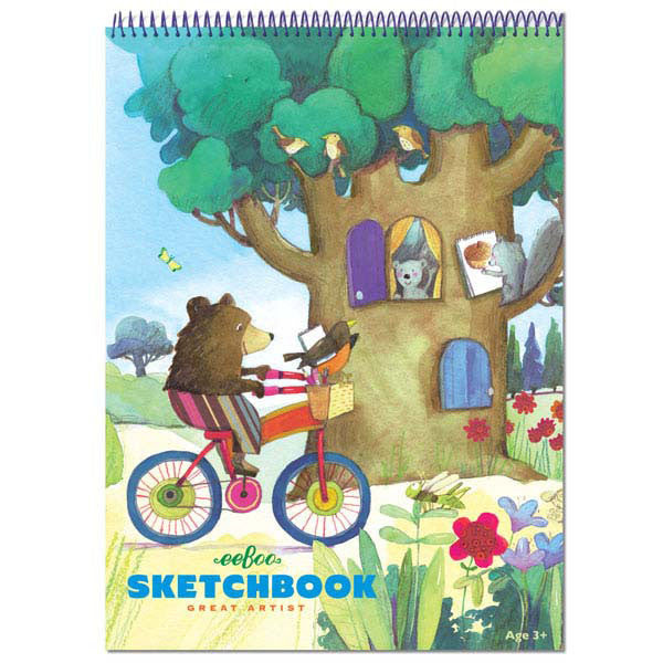 eeBoo Bear on Bicycle Sketchbook – Petit Bazaar