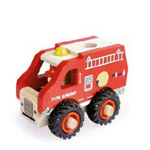 fire engine wooden toy