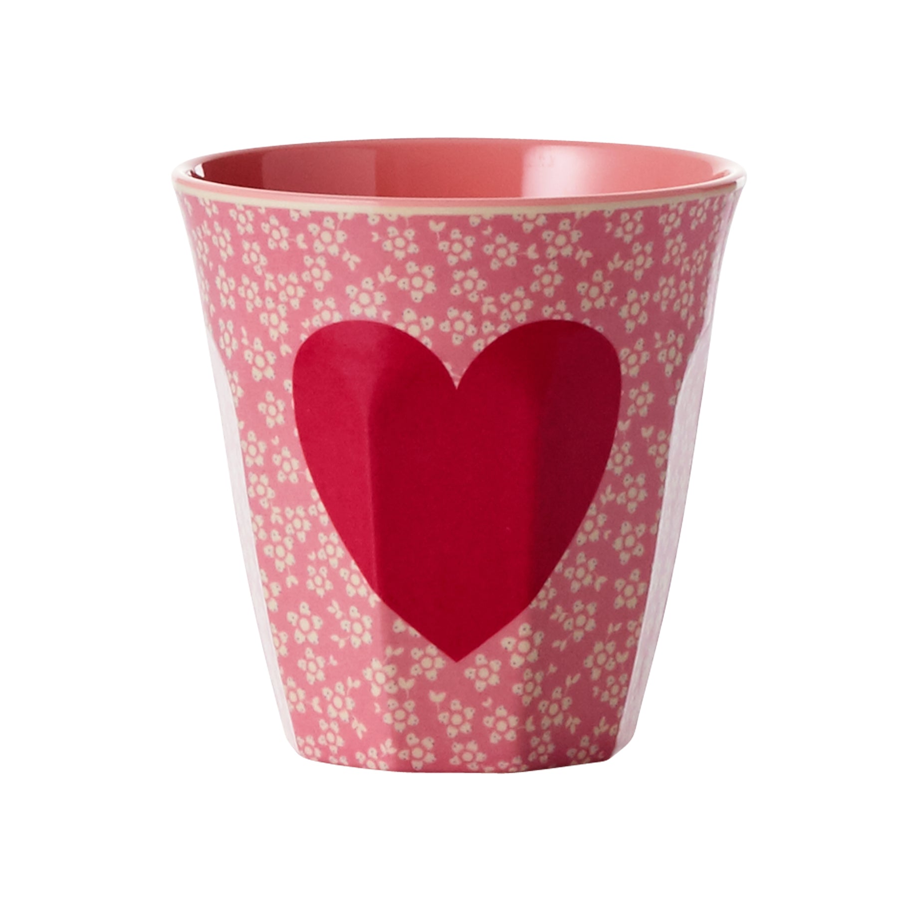 Rice DK Melamine Cup with Heart Print - Two Tone - Medium – Petit Bazaar