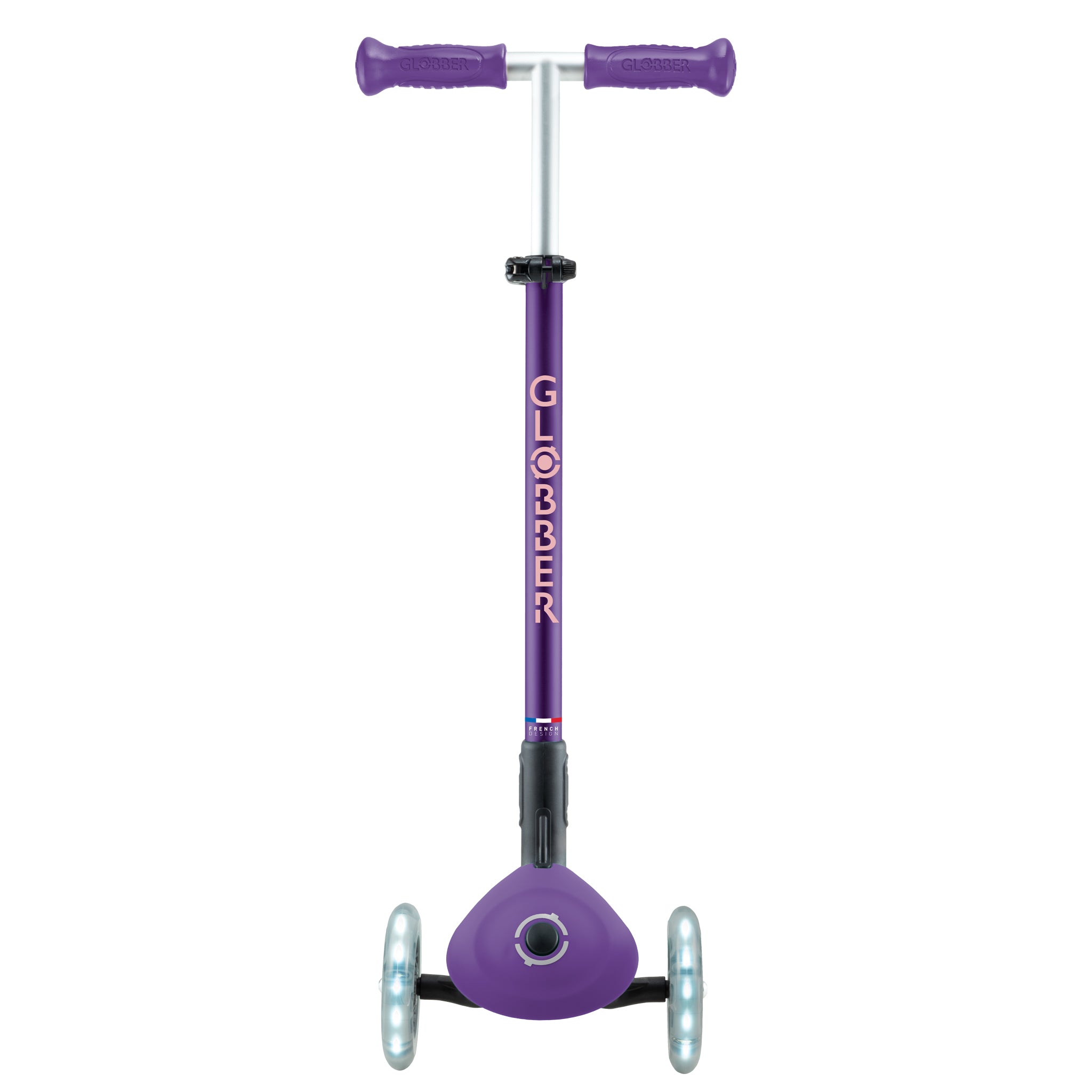 Globber Primo Foldable Plus Lights V2 可摺疊滑板車 - Purple / Pastel Pink (3 - 9Y+)