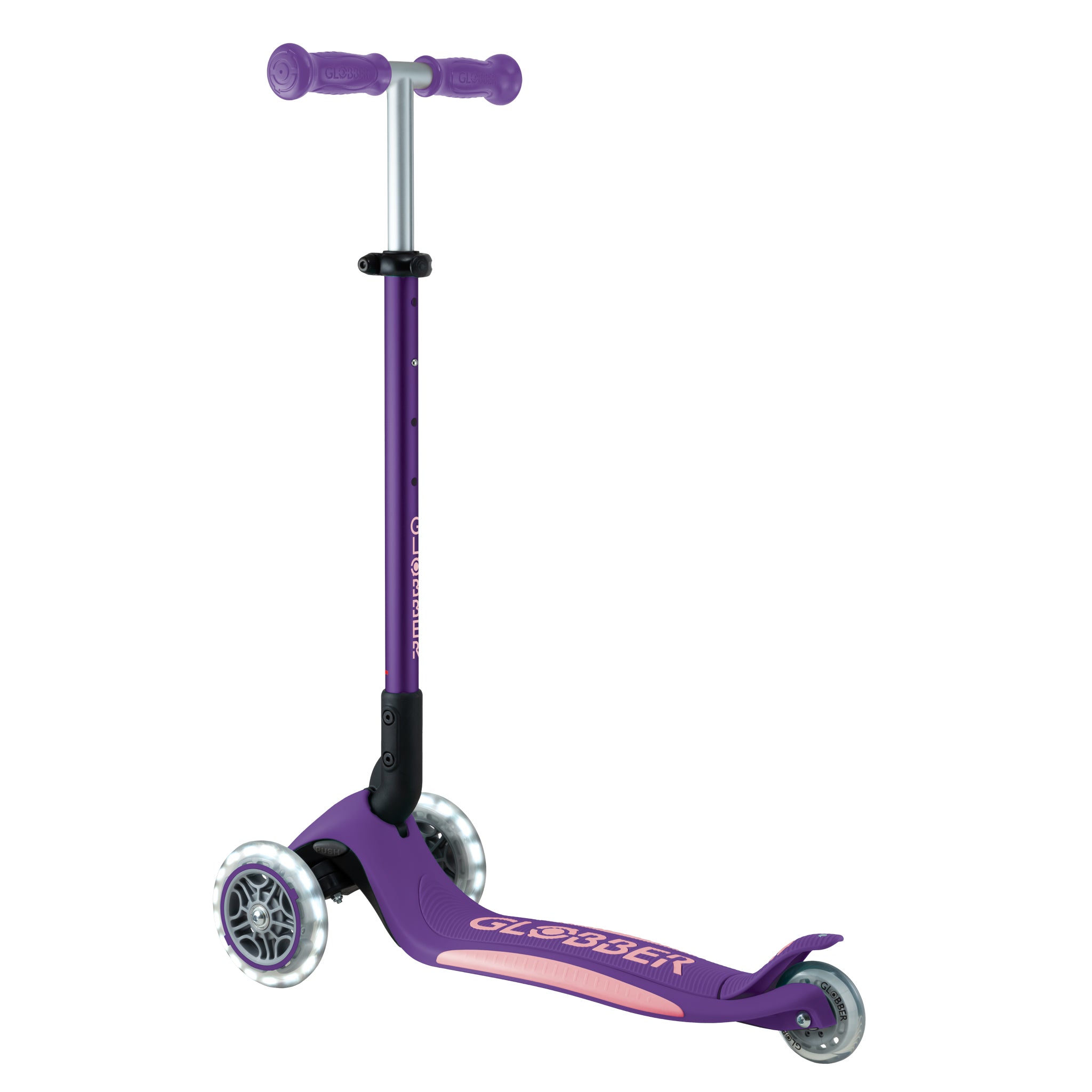 Globber Primo Foldable Plus Lights V2 - Purple/Pastel Pink