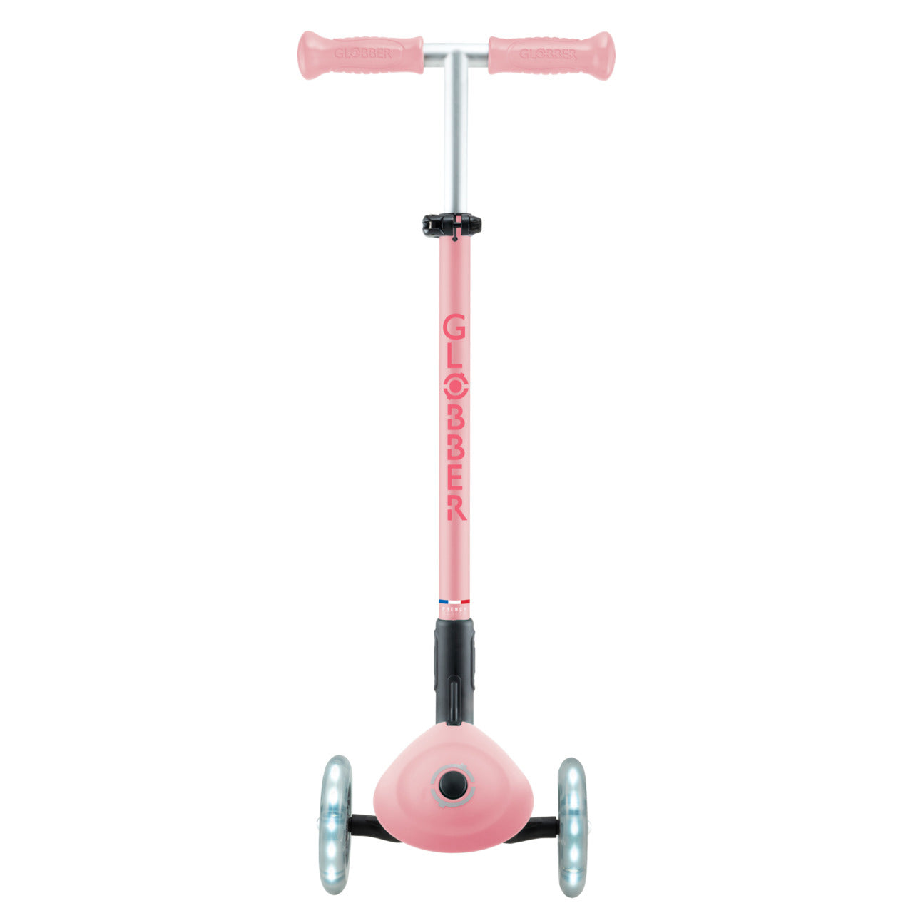 Globber Primo Foldable Plus Lights V2 可摺疊滑板車 - Pastel Pink / Fuchsia (3 - 9Y+)