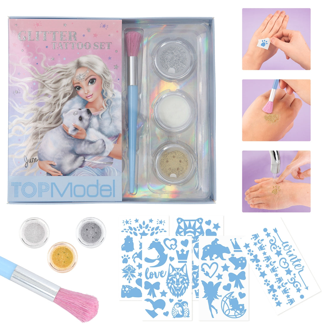 Depesche Topmodel Glitter Tattoo Set Iceworld