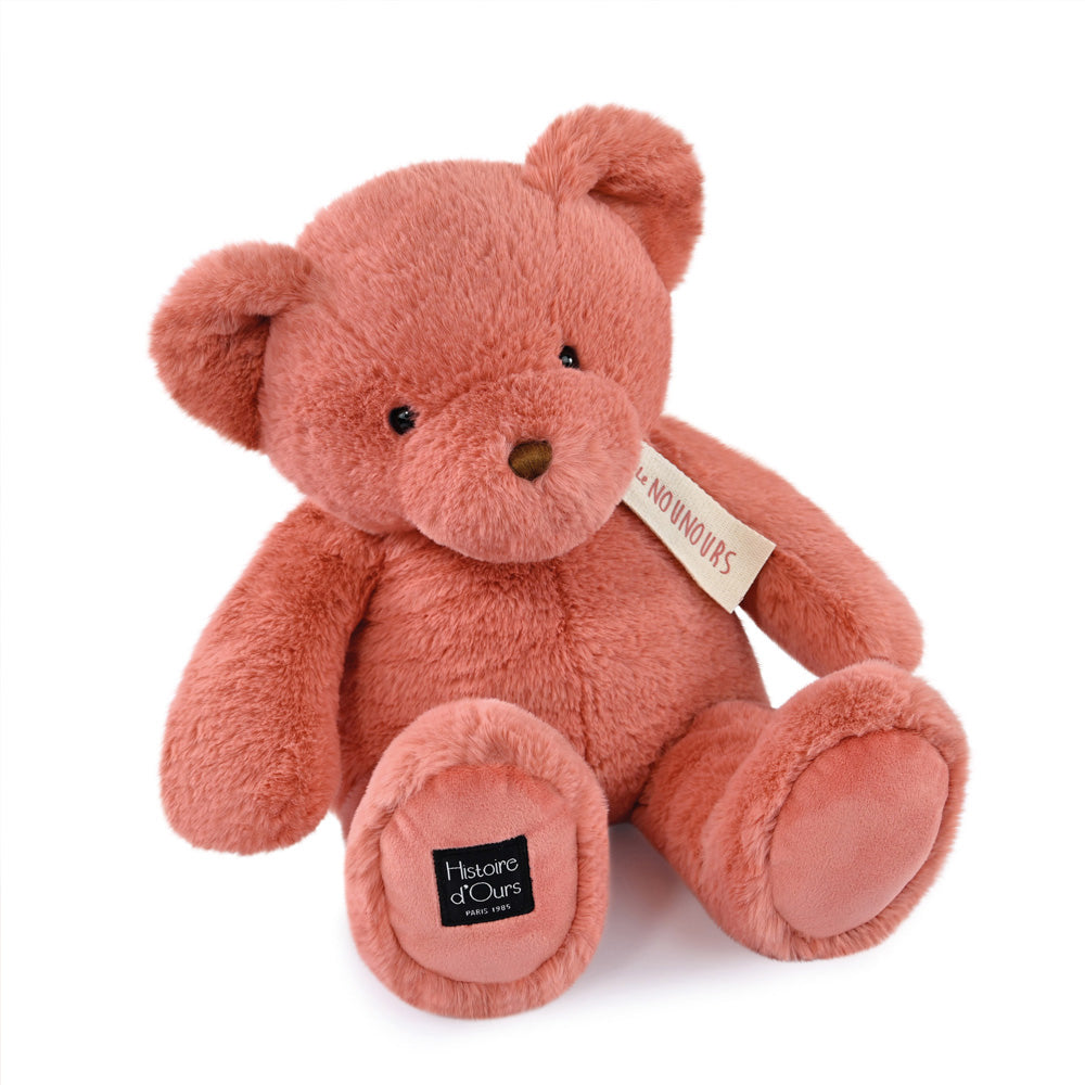 histoire-d-ours-nounours-bear-rose-praline-40cm-hdo-ho3233