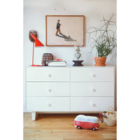 Oeuf 6 Drawer Dresser White - Rhea Base