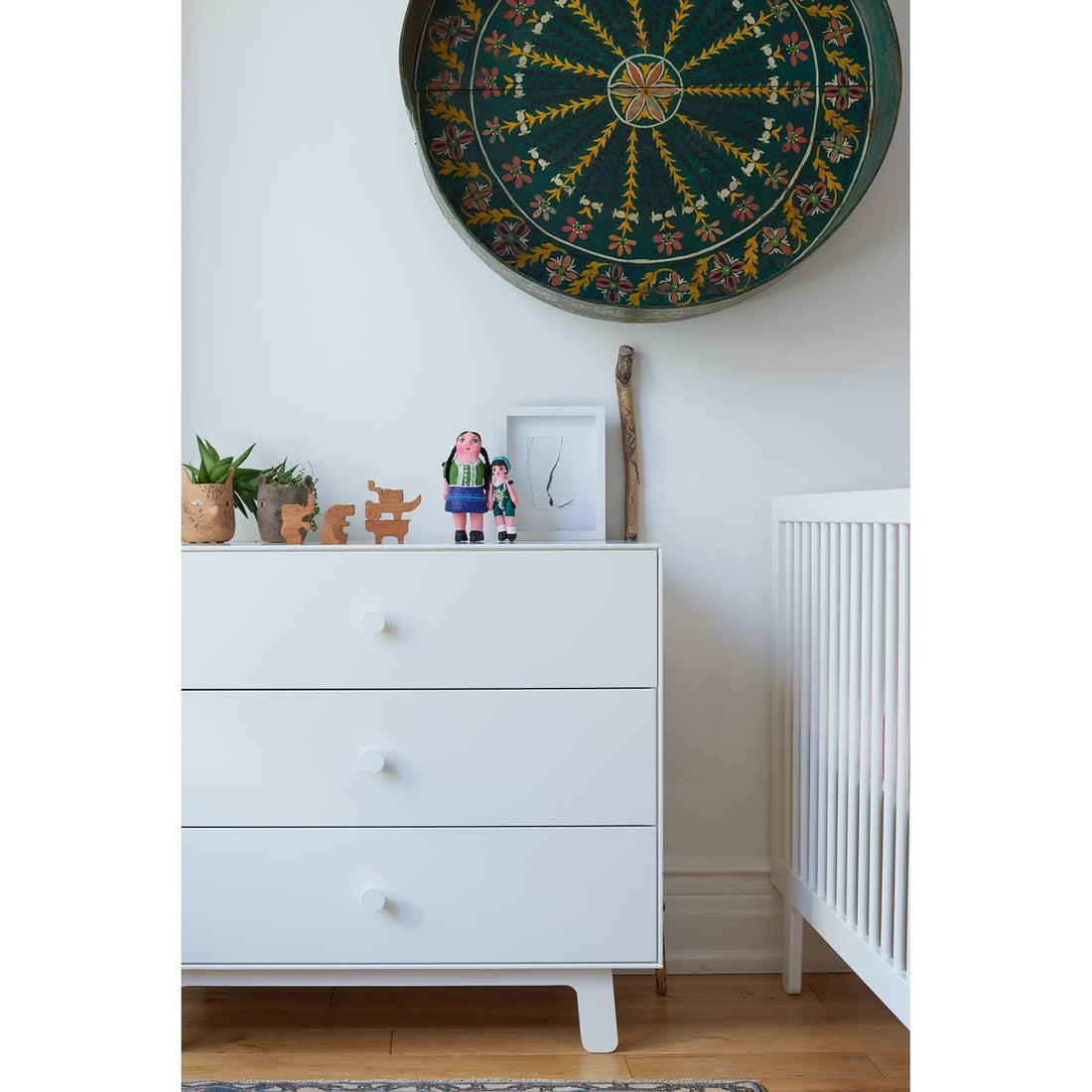 Oeuf 3 Drawer Dresser White - Classic Base