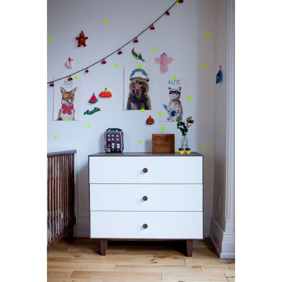 Oeuf 3 Drawer Dresser White - Sparrow Base