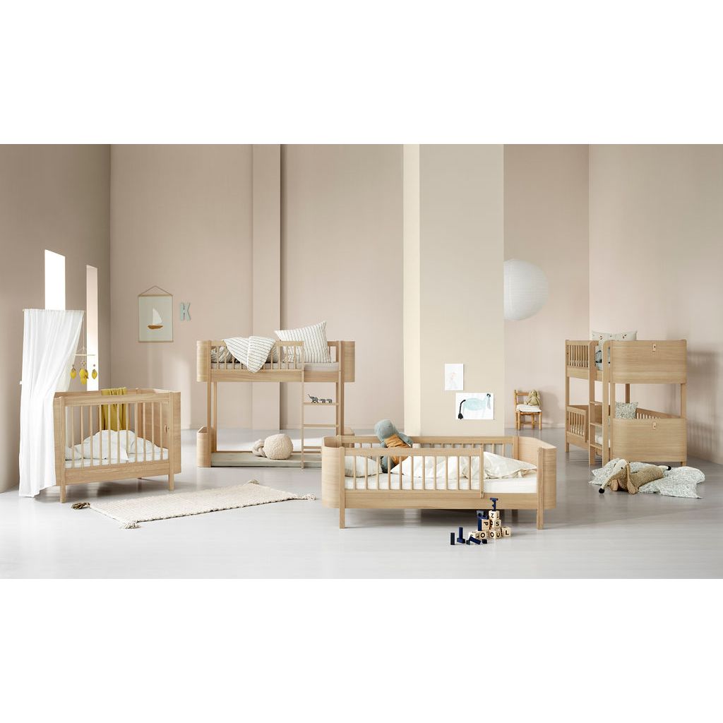 Oliver Furniture Wood Mini+ Cot Bed (Without Junior Conversion Kit) - Oak (Pre-Order; Est. Delivery in 6-10 Weeks)