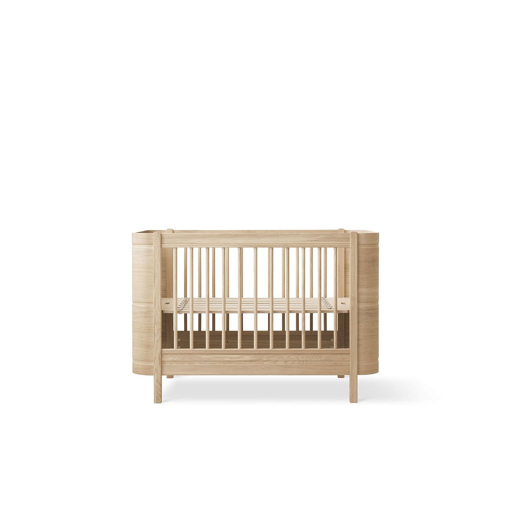 Oliver Furniture Wood Mini+ Cot Bed (Without Junior Conversion Kit) - Oak (Pre-Order; Est. Delivery in 6-10 Weeks)