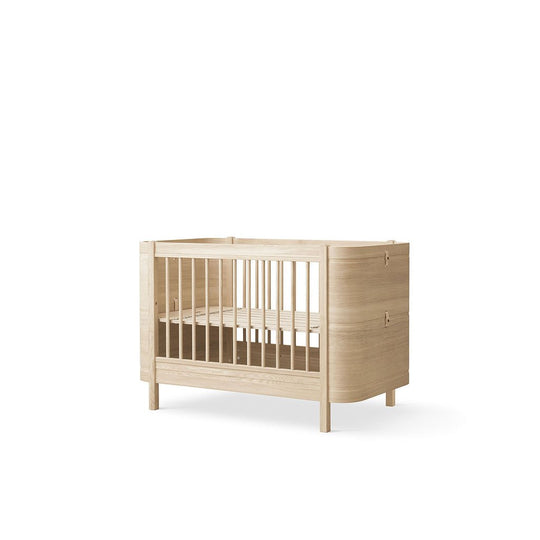 Oliver Furniture Wood Mini+ Cot Bed (Without Junior Conversion Kit) - Oak (Pre-Order; Est. Delivery in 6-10 Weeks)