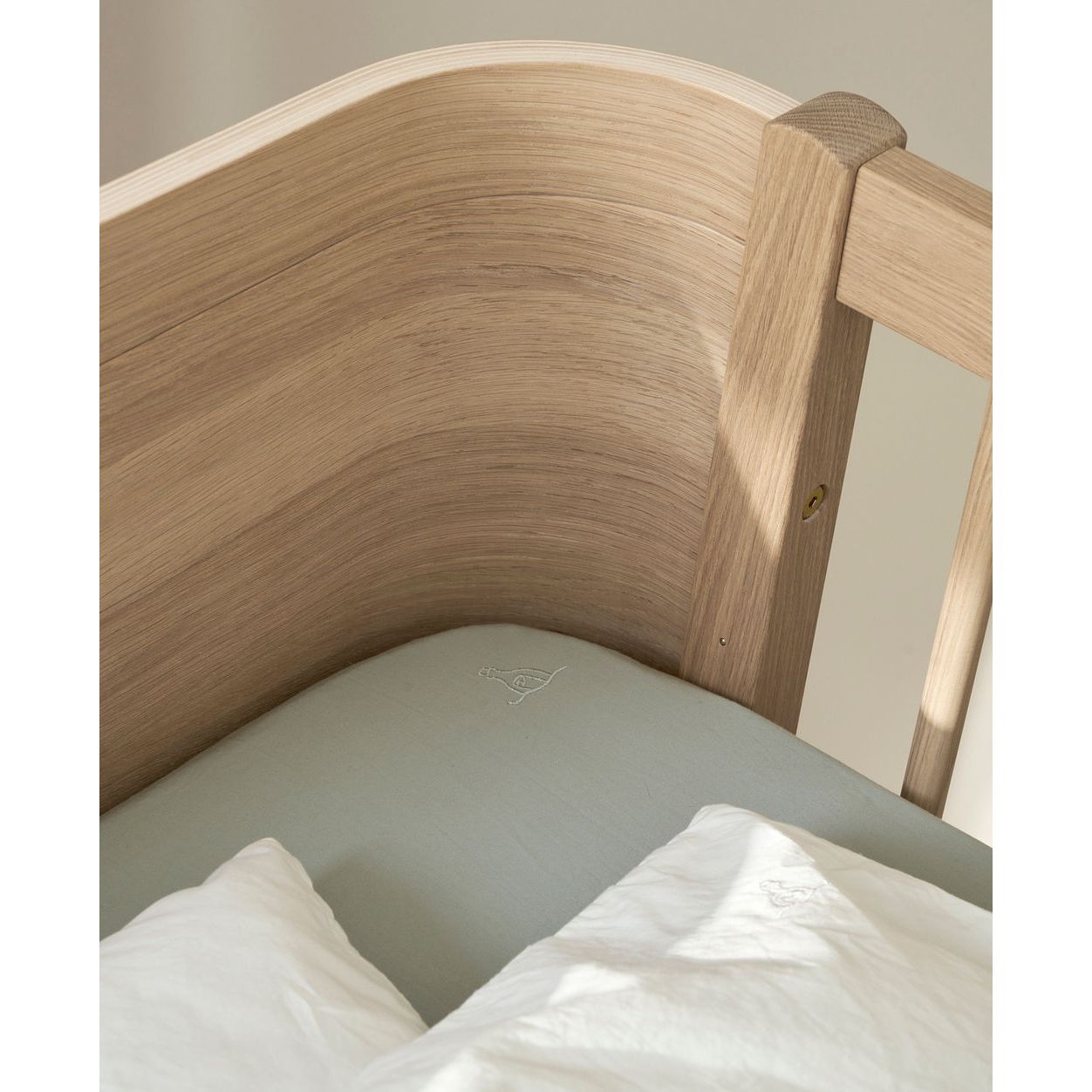 Oliver Furniture Wood Mini+ Cot Bed (Without Junior Conversion Kit) - Oak (Pre-Order; Est. Delivery in 6-10 Weeks)