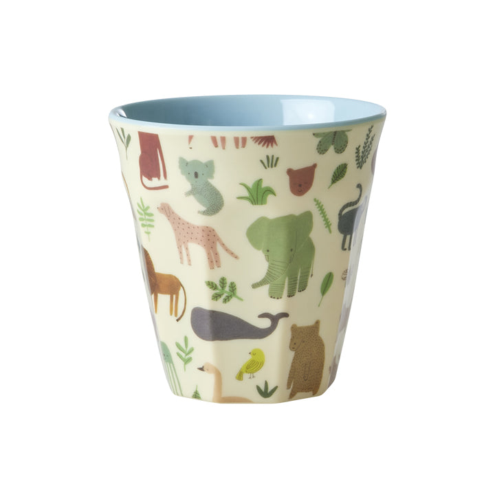 rice-dk-melamine-kids-cup-with-sweet-jungle-print-dusty-blue-small-160ml-rice-kicup-swjunmi