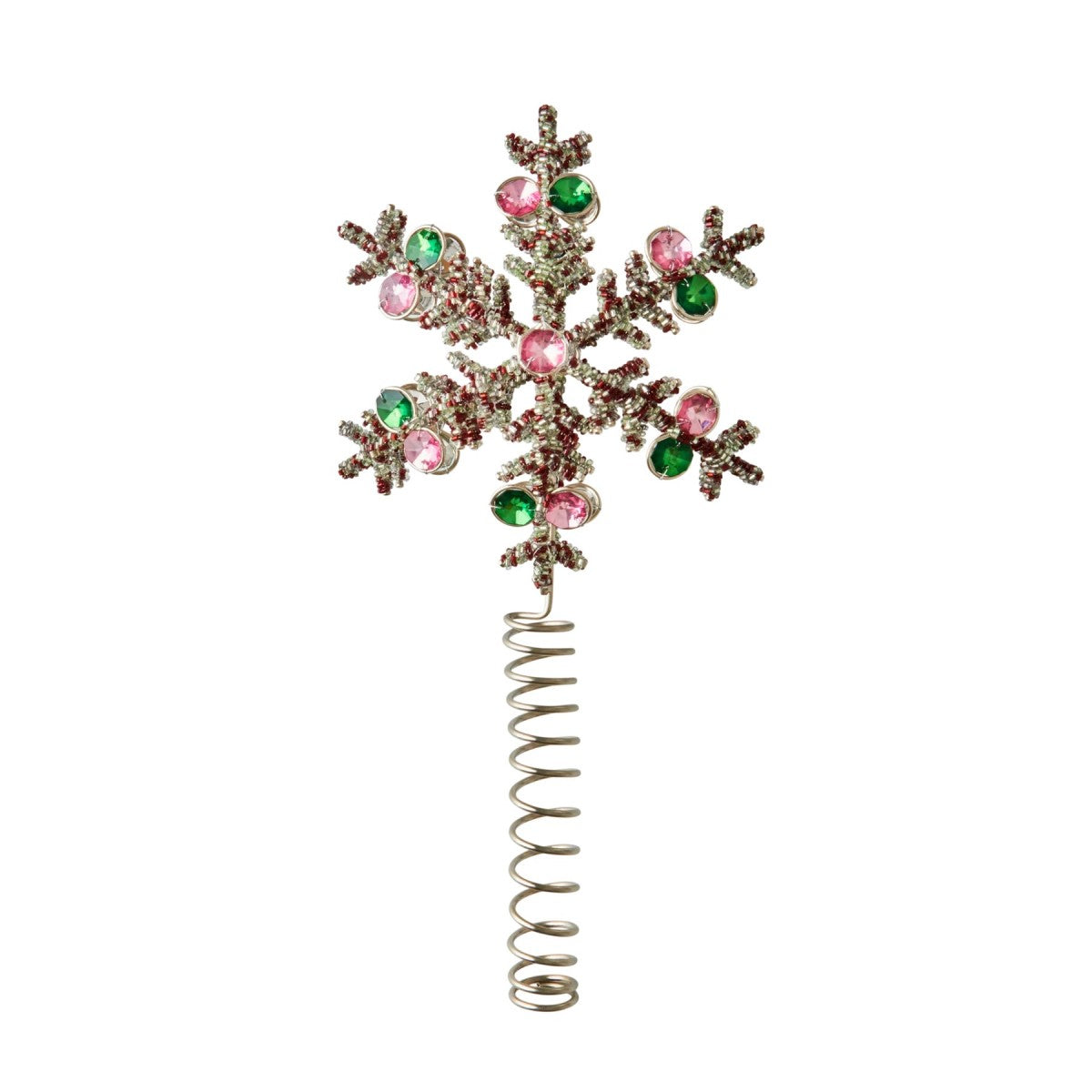 Rice DK Metal Xmas Tree Topper with Pearls