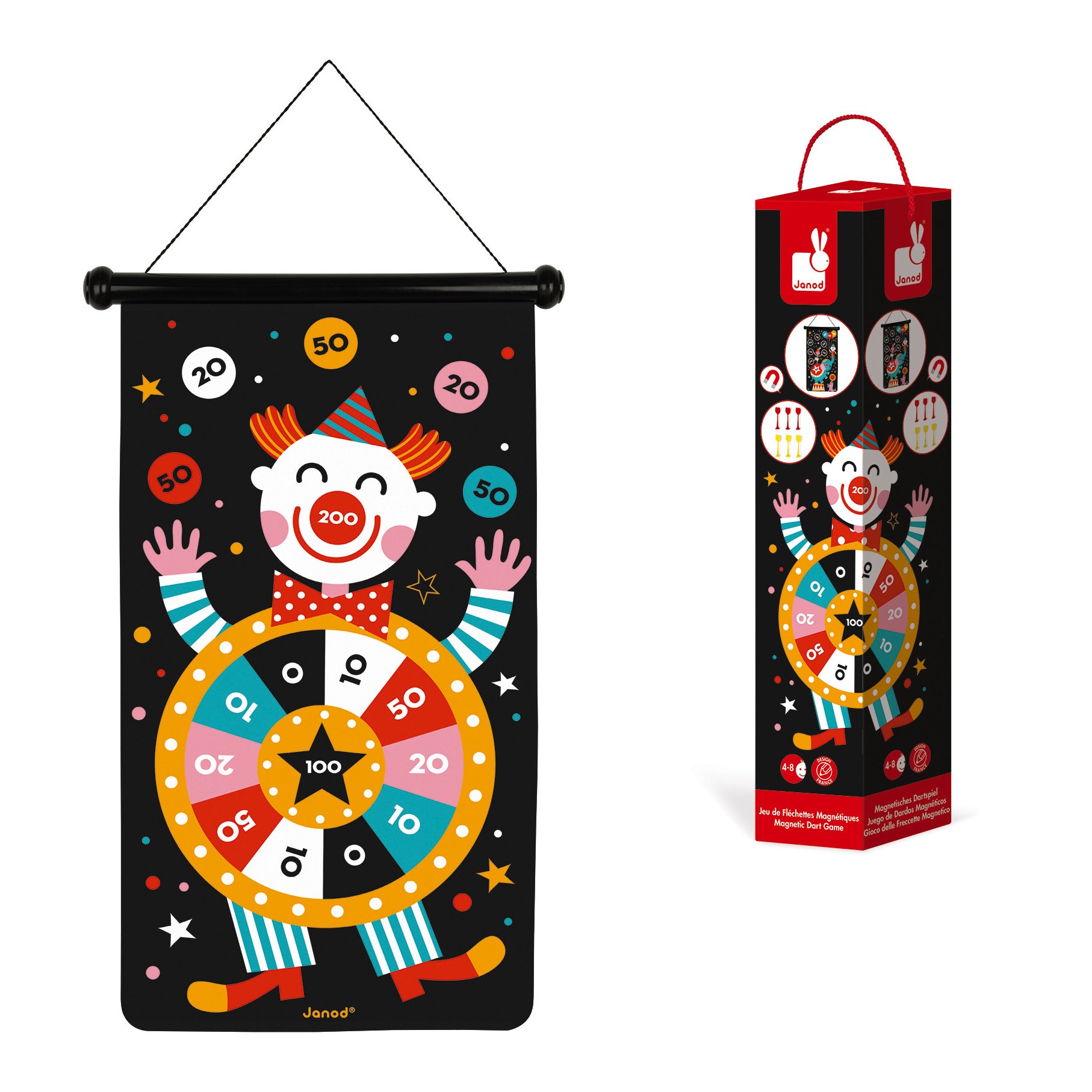 Janod Magnetic Dart Game - Circus