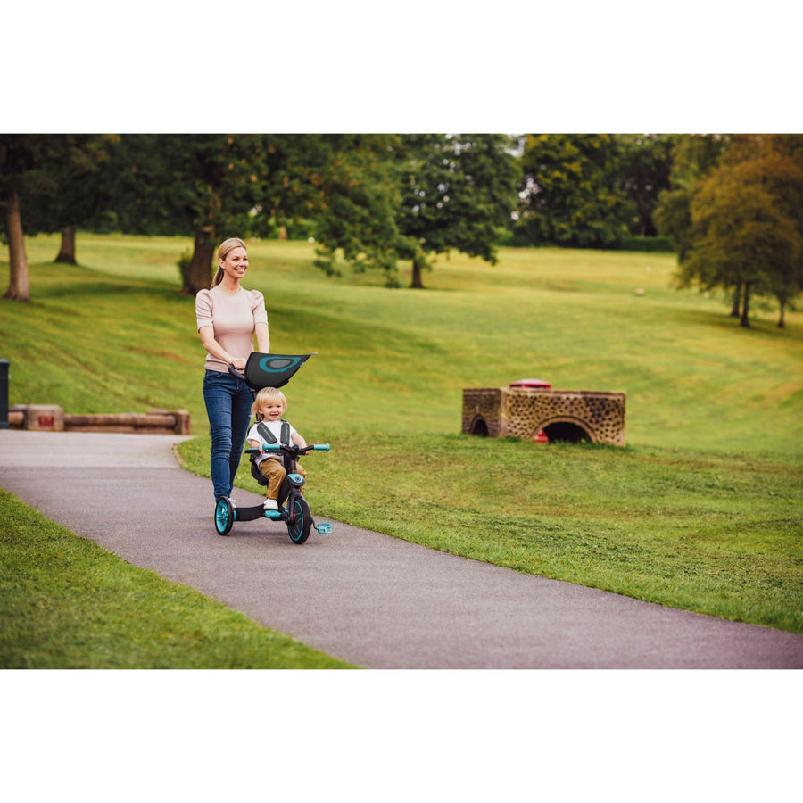 Globber Explorer Trike 4 In 1 - Fuchsia Pink (With Headrest) (10m - 5y)