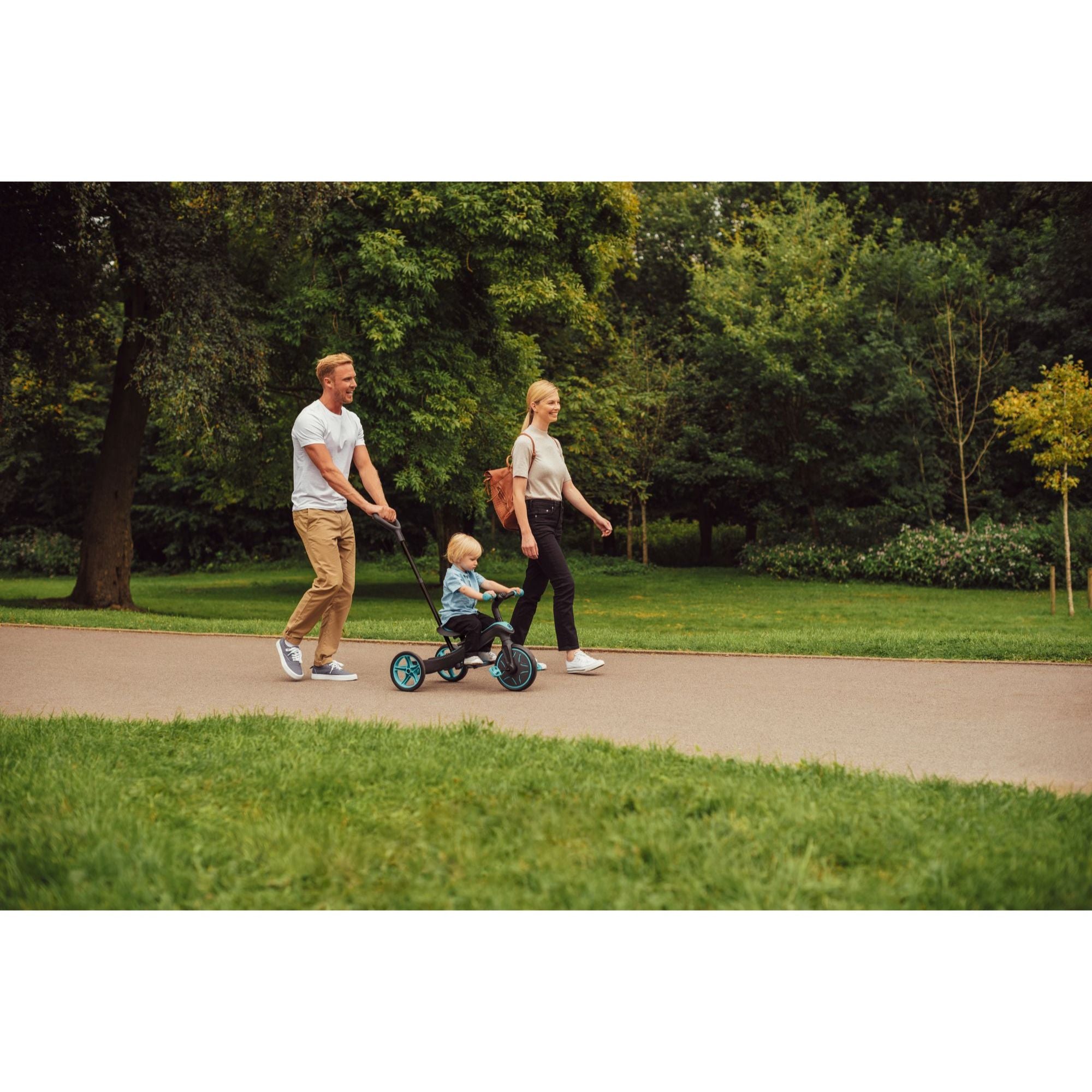 Globber Explorer Trike 4-In-1 - Fuchsia Pink (With Headrest) (10M - 5Y)