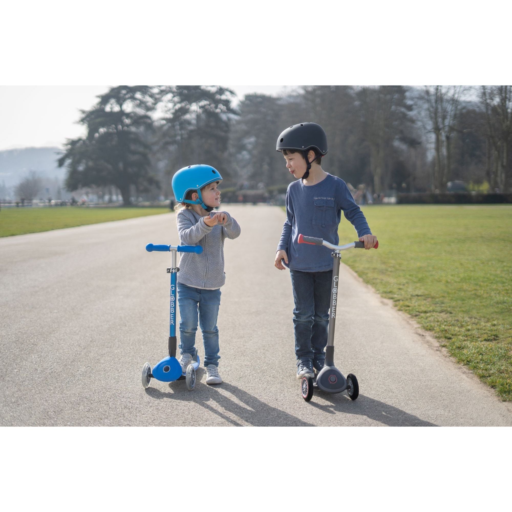 Globber Helmet Elite Lights XS-S (48-53cm) - Sky Blue Buddy