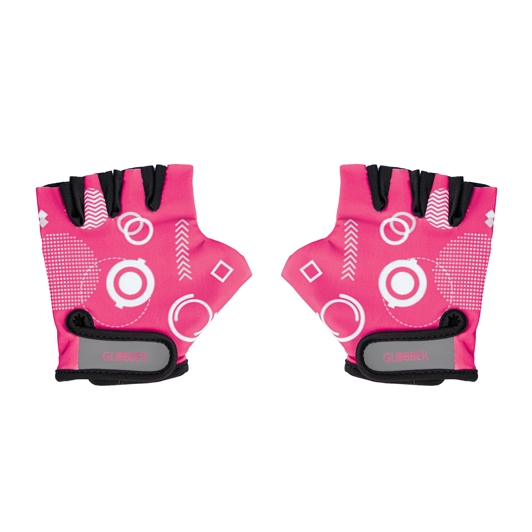 Globber Toddler Gloves - Fuchsia Shapes