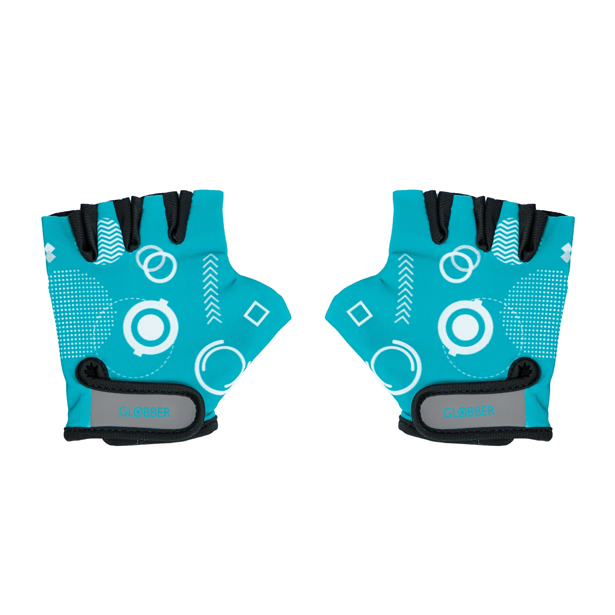 Globber Toddler Gloves - Teal Shapes