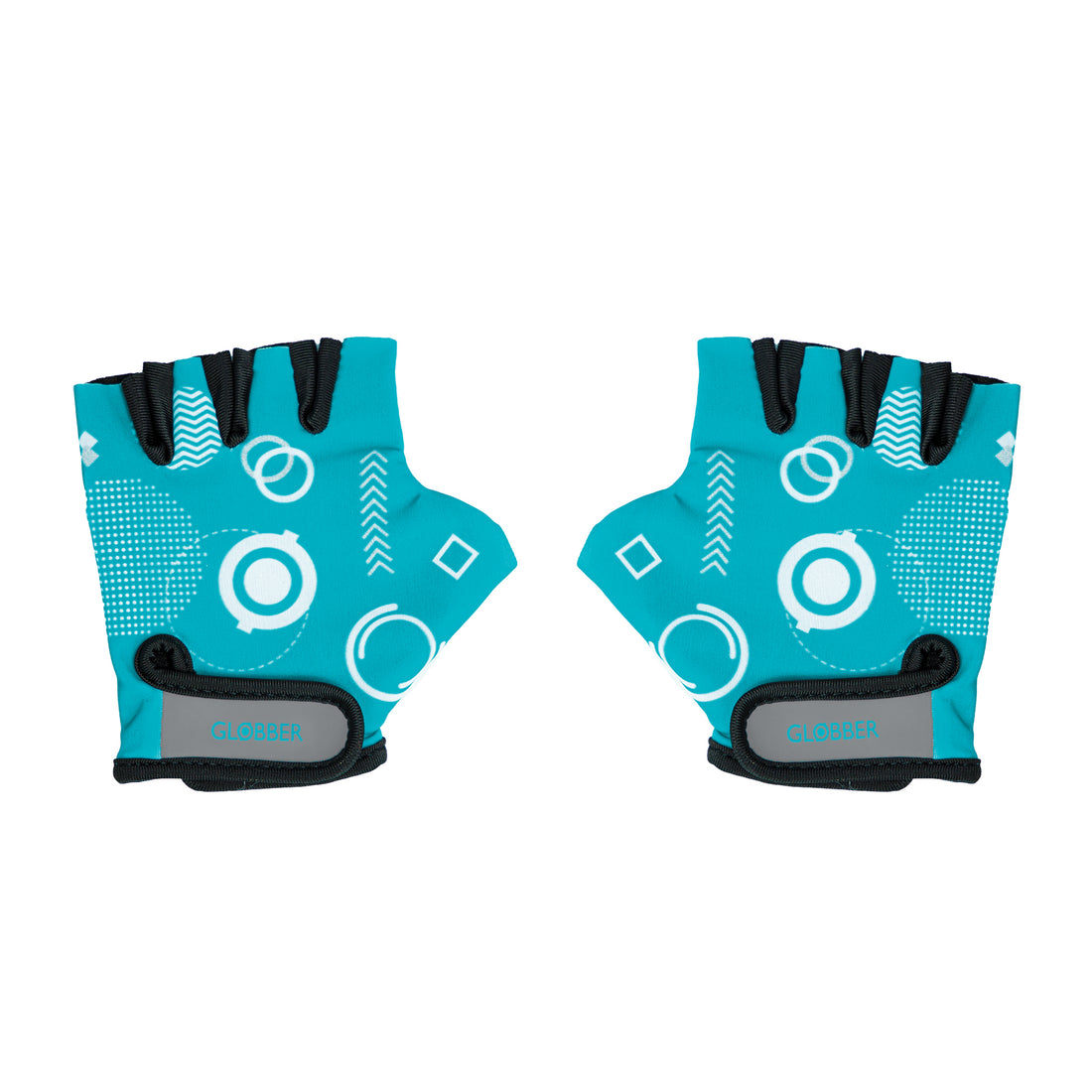 Globber Toddler Gloves - Teal Shapes