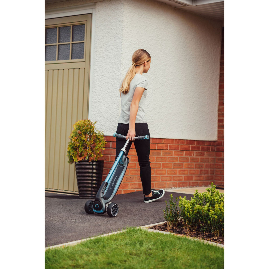 Globber Ultimum Lights Foldable Scooter - Sky Blue (5Y+)