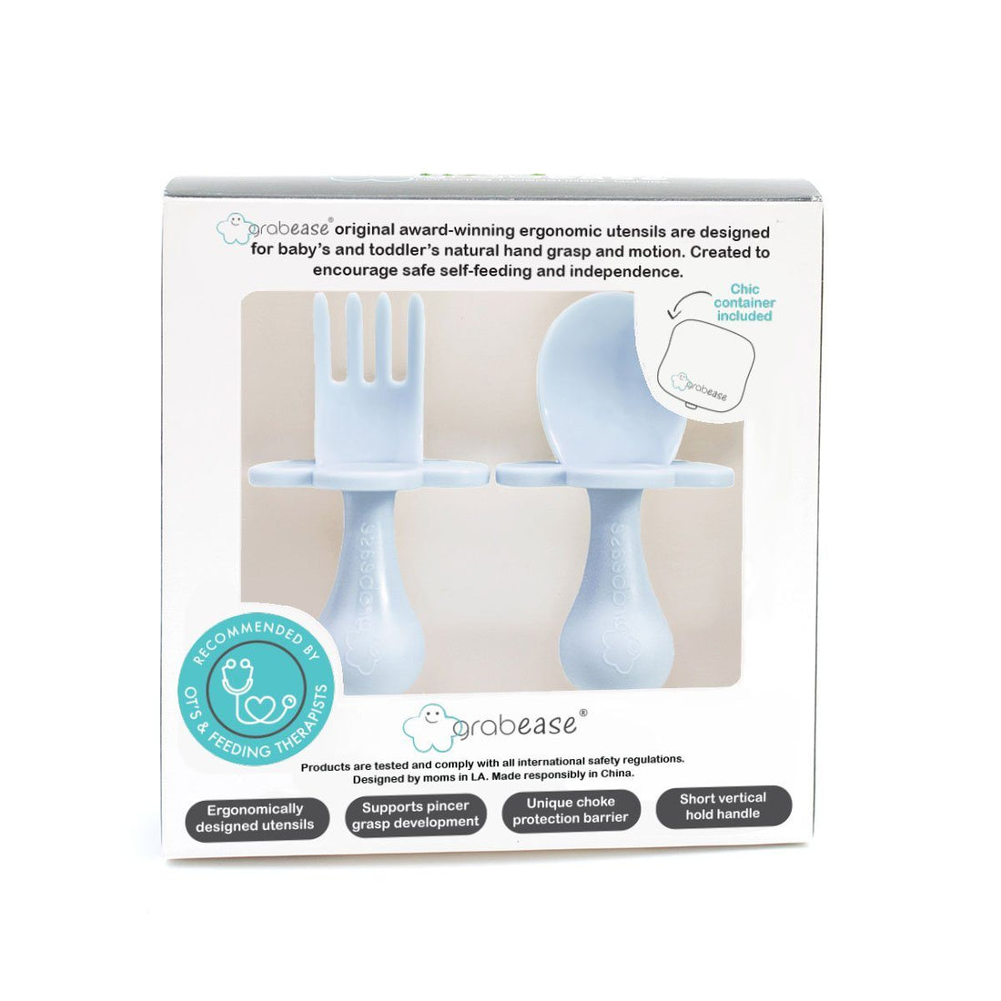 Grabease Self Feeding Utensil Set -Ice Blue