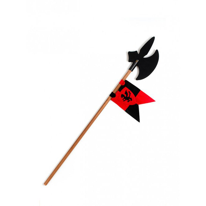 Kalid Medieval Halberd Softik + Pennant Red