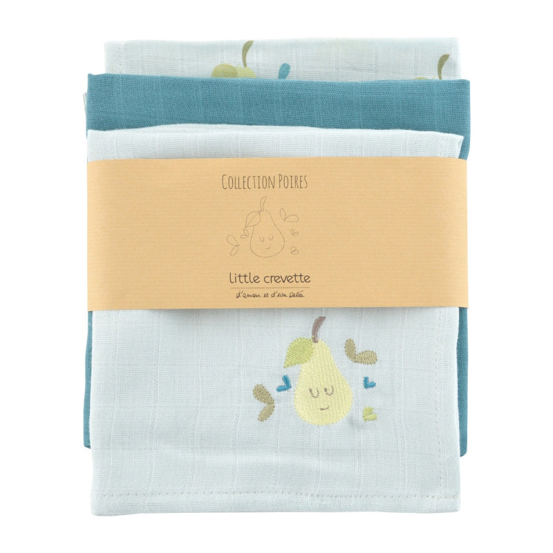 little-crevette-set-of-3-swaddles-60x60cm-poires-3