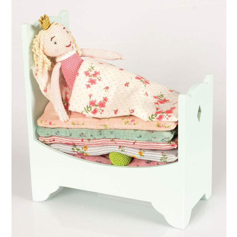 Maileg Princess and The Pea Playset in a Mint Castle Giftbox