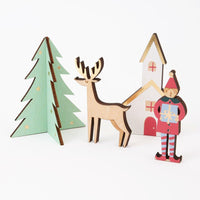 Meri Meri Festive Village Wooden Advent Calendar