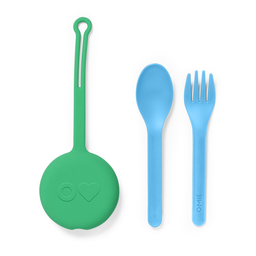 OmieBox OmiePod Set - Spoon & Fork - Mint Green