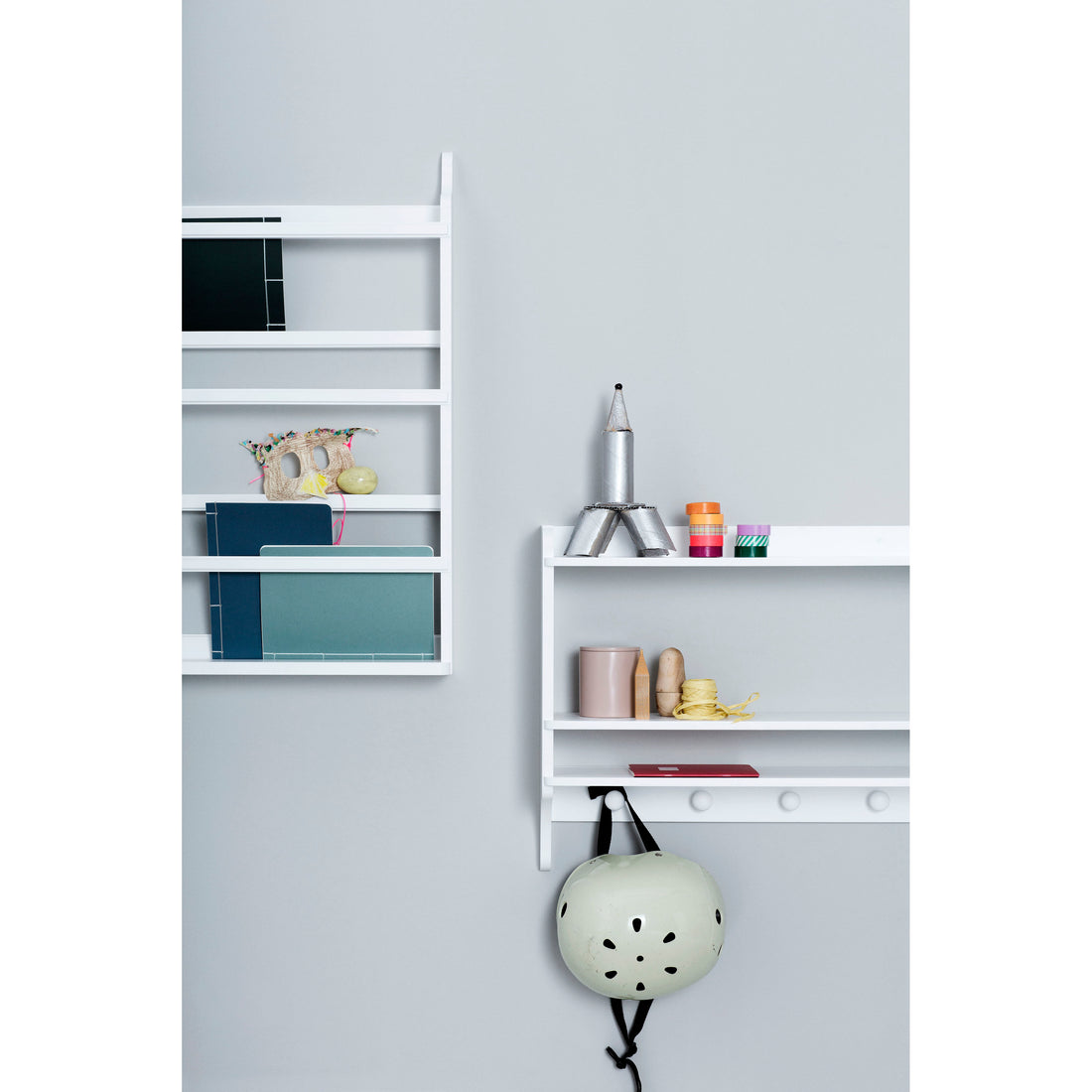 Bookshelf with hooks sale