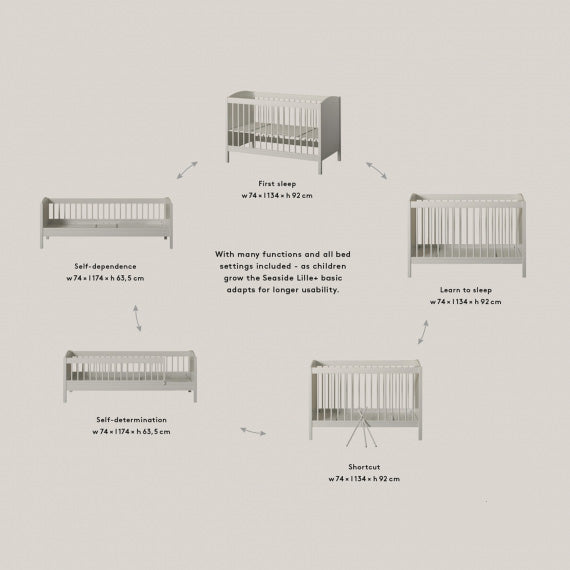 Oliver Furniture Seaside Lille+ Basic Cot (Pre-Order; Est. Delivery in 6-10 Weeks)