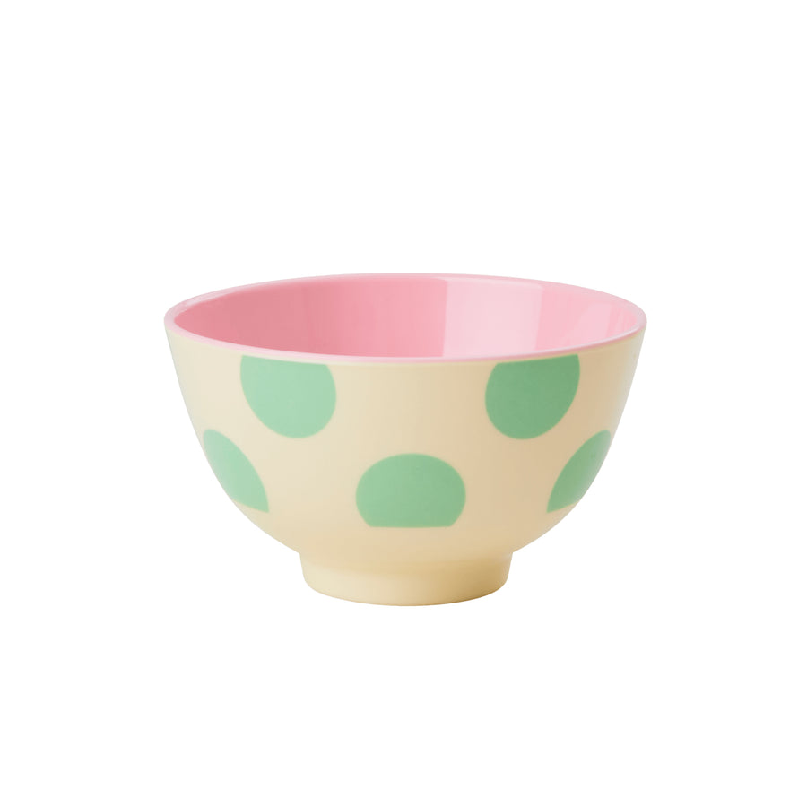 rice-dk-melamine-bowl-with-green-dot-print-two-tone-small-rice-melbw-shs22do