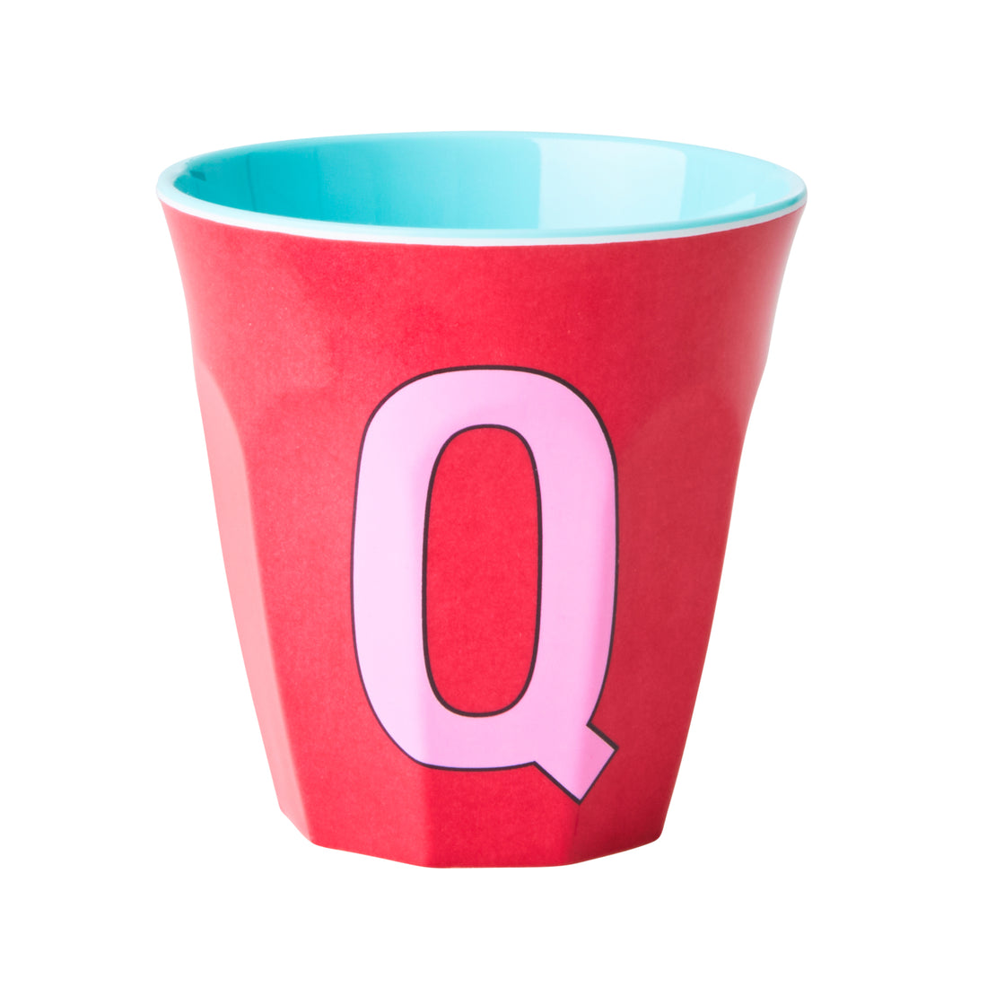 rice-dk-melamine-cup-with-the-letter-q-pink-two-tone-medium-rice-melcu-alpqi-