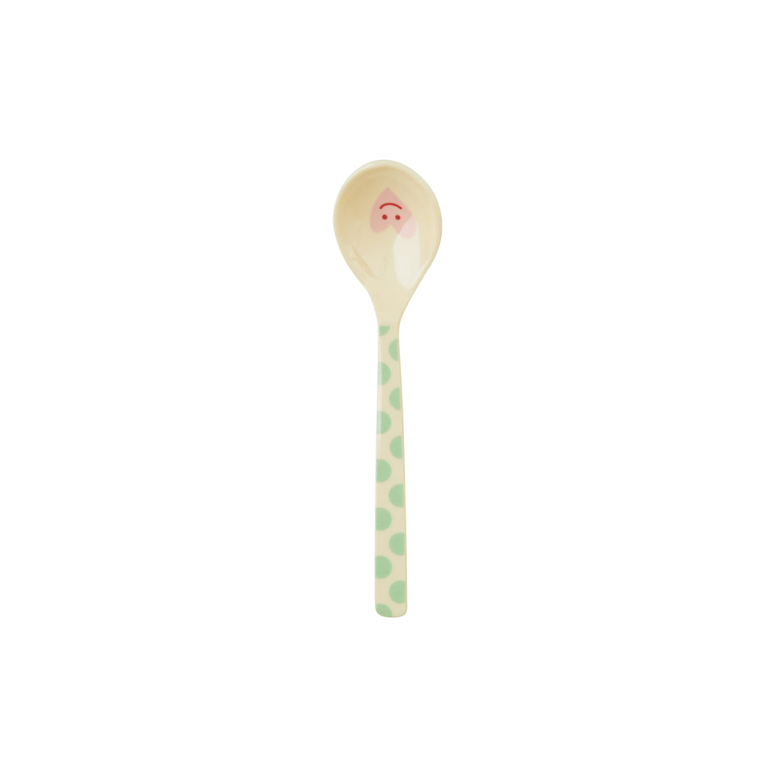 rice-dk-melamine-teaspoon-cream-green-dot-prints-rice-melsp-shs22xcdo-