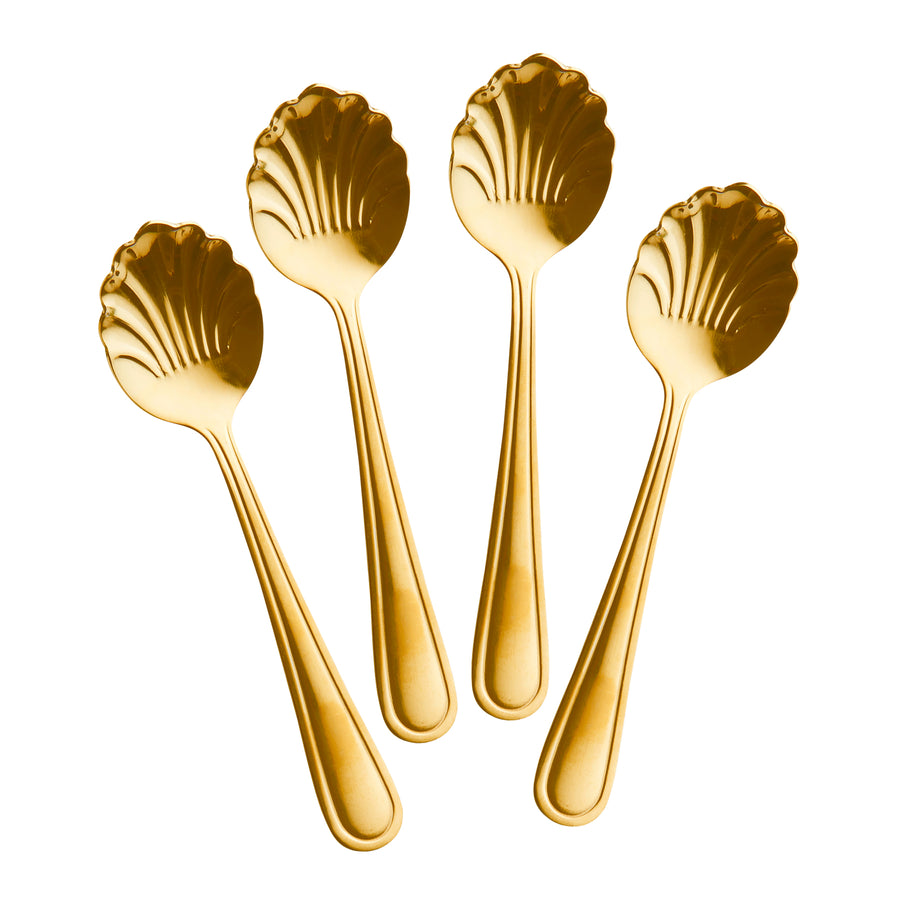 rice-dk-stainless-steel-seashell-teaspoon-gold-set-of-4-rice-shspo-4zsgol-