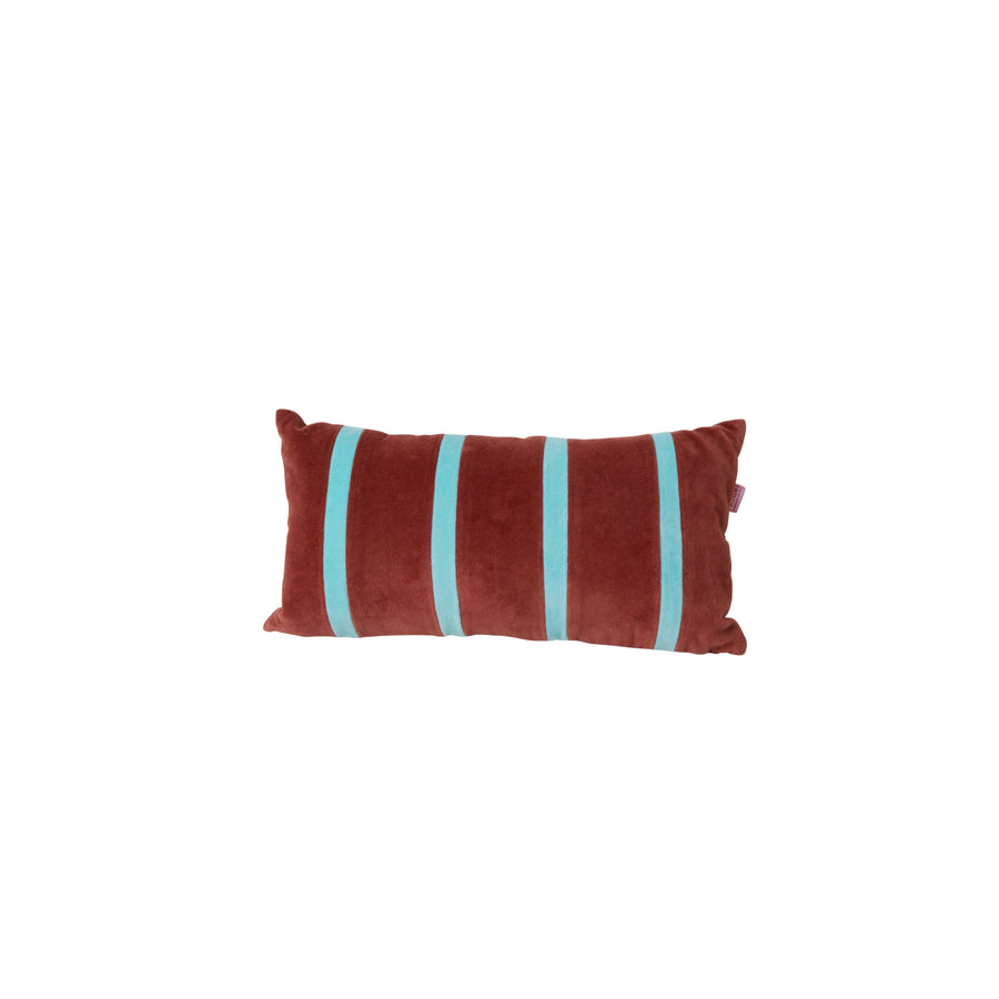 rice-dk-velvet-rectangular-pillow-with-brown-and-mint-stripes-small-rice-csrec-sstrbr-