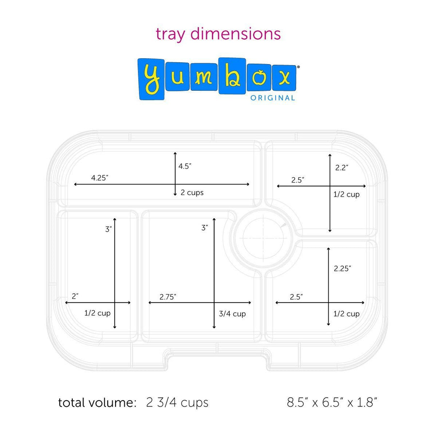 Yumbox Original 6-Compartment Lunch Box - Wow Red Funny Monsters